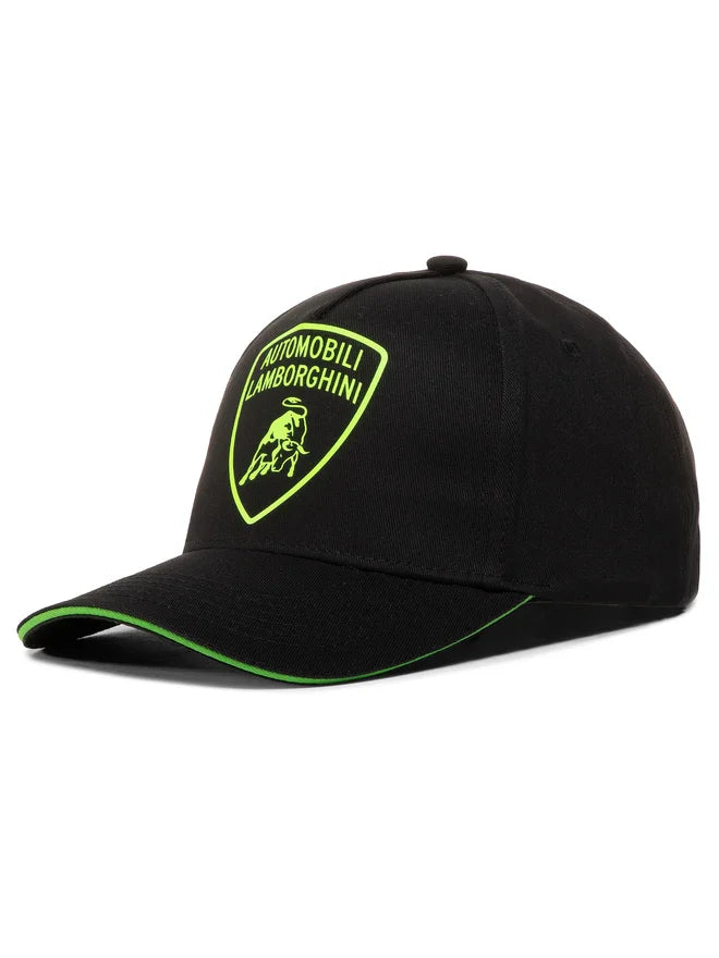 Lamborghini Men Cap 3D Fluo Shield Green Black
