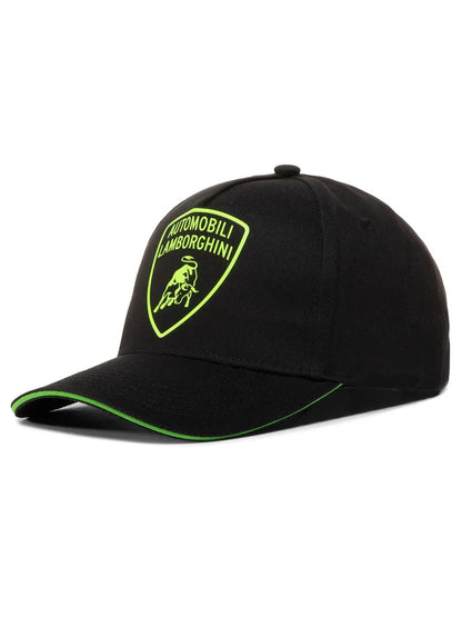 Lamborghini Men Cap 3D Fluo Shield Green Black