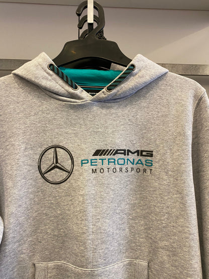Mercedes-AMG Petronas Motorsport Logo Hooded Sweat 2020 Grey - Fanwear