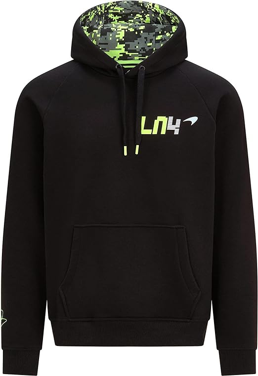 Mclaren Men's Lando Norris 4 Glitch Hoodie Black 2022-Fanwear