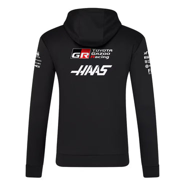 Haas F1 Team Men's Overhead Hoodie Caviar Scarlet 2026 - RP Teamwear