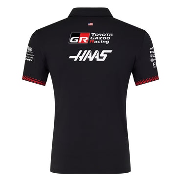 Haas F1 Team Men's Polo Shirt Caviar Scarlet 2026 - RP Teamwear
