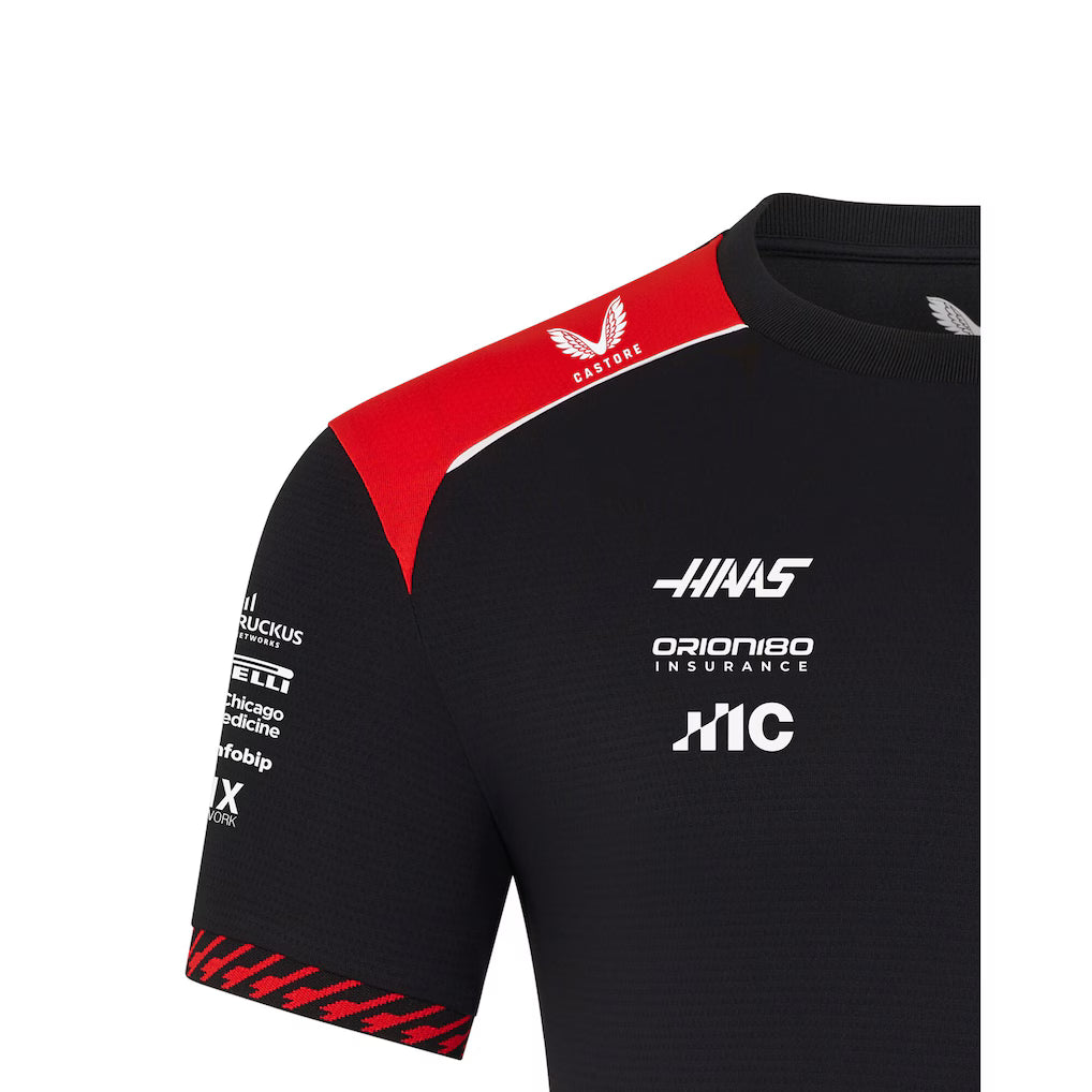 Haas F1 Team Men's Set Up T-shirt Caviar Scarlet 2026 - RP Teamwear