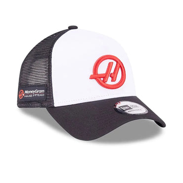 Haas F1 EF Trucker Black White Cap 2024-RP Teamwear