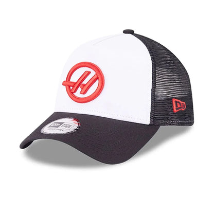Haas F1 EF Trucker Black White Cap 2024-RP Teamwear