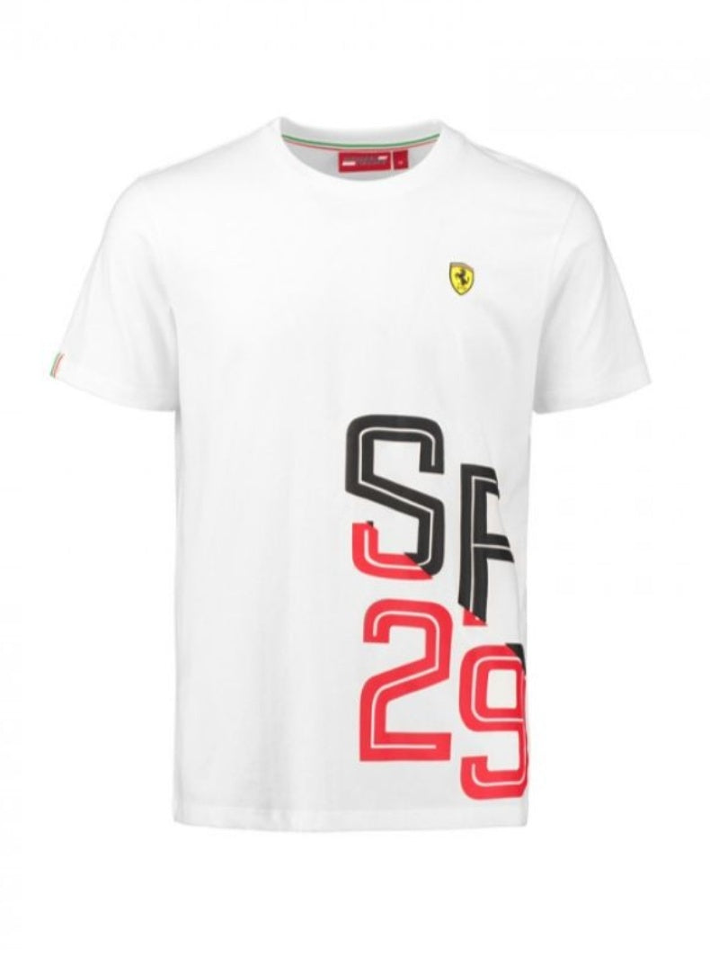 Scuderia Ferrari Mens Sf29 Graphic T-Shirt White - Fanwear