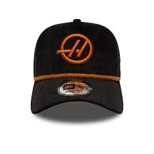 Haas F1 Cord EF Trcuker Cap Black 2025-Fanwear
