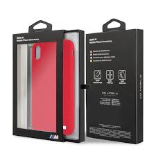 BMW M iPhone XS Max Hard Case - Red Silicone