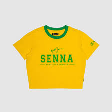 Ayrton Senna Women's Legacy Crop T-shirt Yellow 2026 - Fanwear
