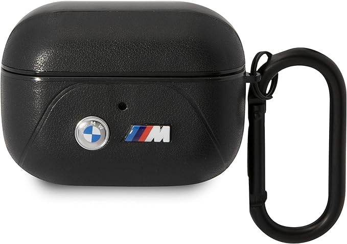 BMW M AirPods Pro Case - PU Leather with Curved Line - Black
