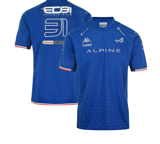Alpine T-Shirt Esteban Ocon Blue Royal 2023-RP Teamwear