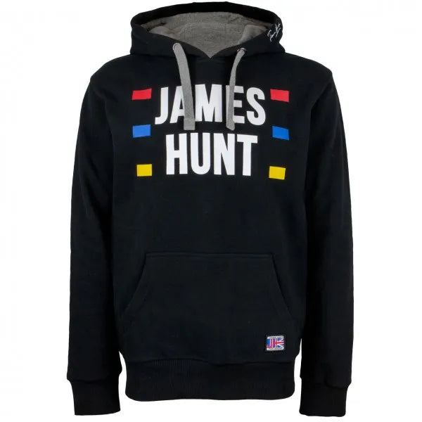 James Hunt Hoodie Silvertsone Black-Fanwear