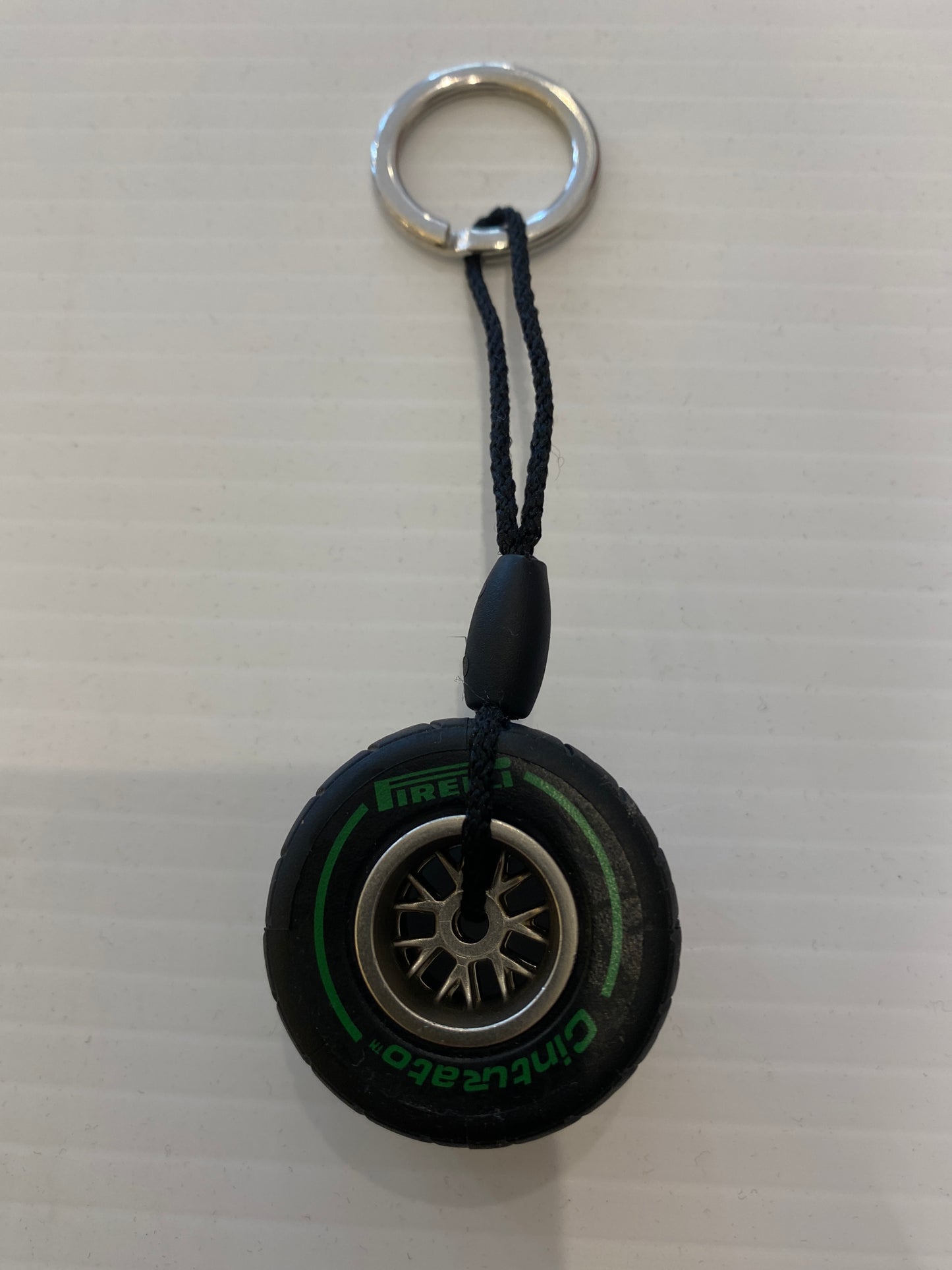 Pirelli Tire Green Keyring