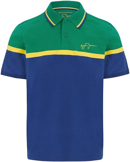 Ayrton Senna Men's Stripe Polo-Fanwear