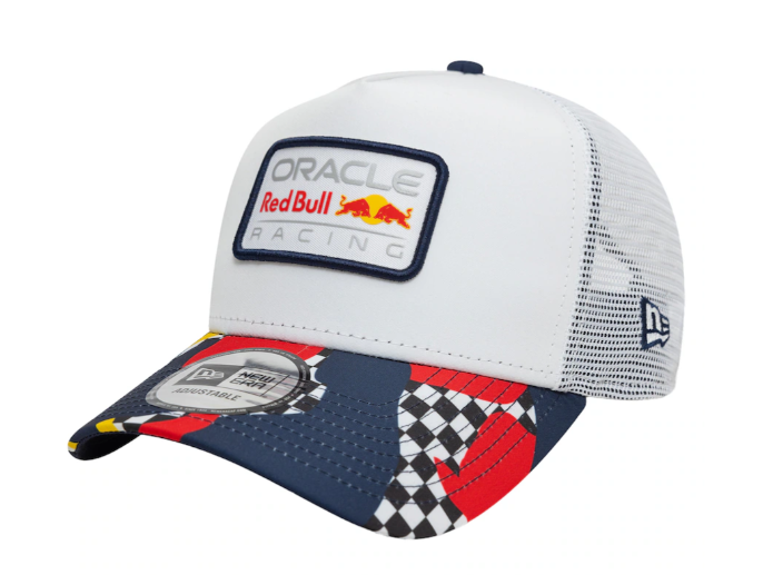 Red Bull Racing Abstract EF Trucker White Cap 2025-Fanwear