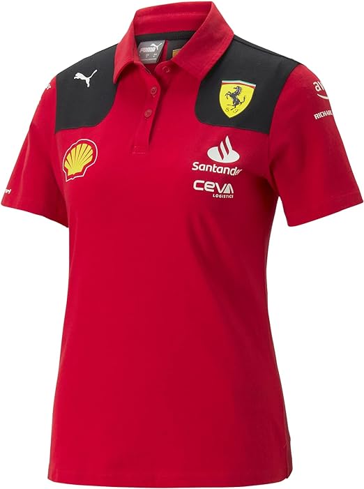 Scuderia Ferrari Women's Team Polo Red 2023-RP Teamwear