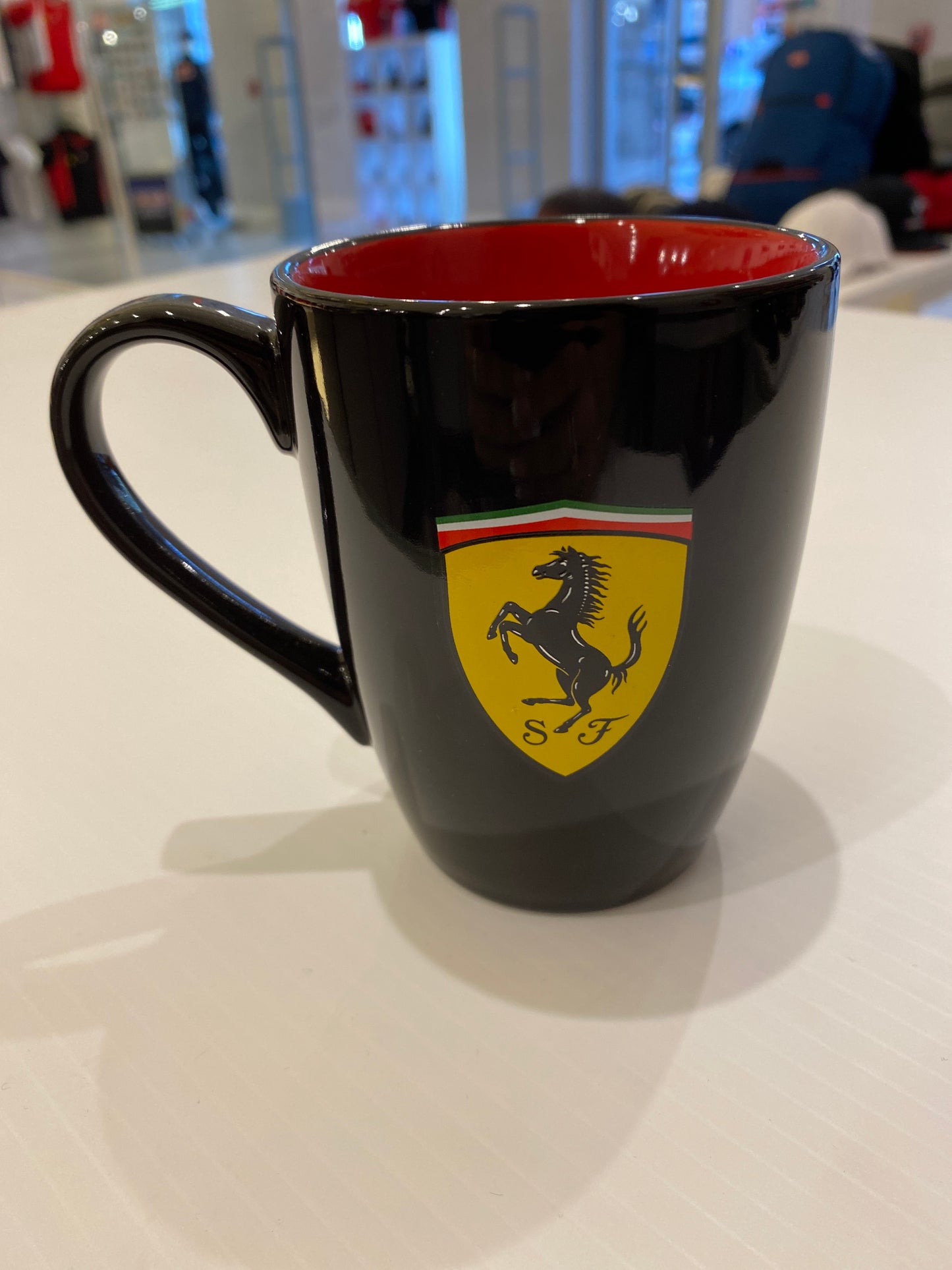 Scuderia Ferrari Scudetto Black Mug - Fanwear