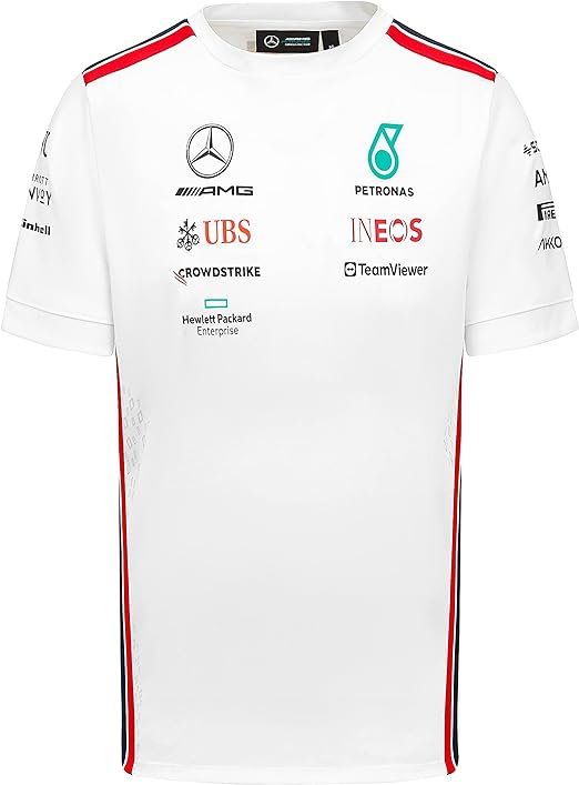 Mercedes-AMG Petronas Formula 1 Team Men's Driver T-Shirt White 2023-RP Teamwear