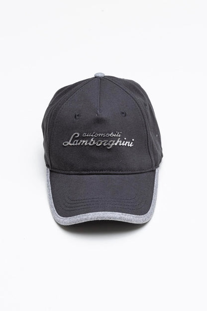 Lamborghini Men's Cap Silver Script Black