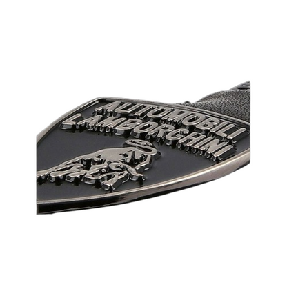 Lamborghini Leather Scudo Black Keyring