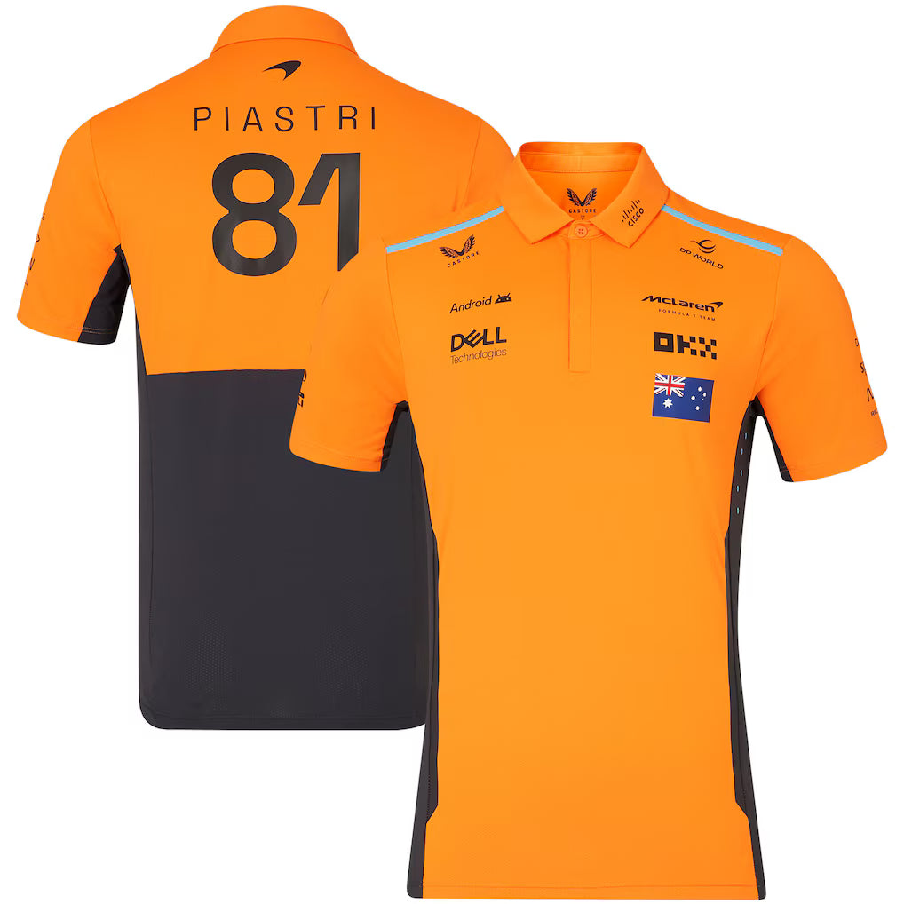 McLaren Kids Oscar Piastri Polo Shirt Autumn Glory Phantom 2024 - RP Teamwear