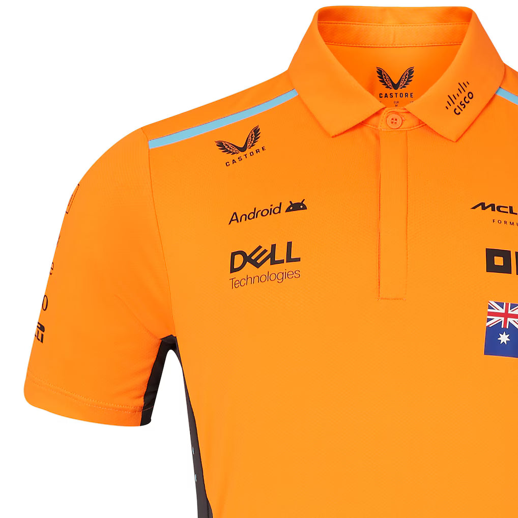McLaren Kids Oscar Piastri Polo Shirt Autumn Glory Phantom 2024 - RP Teamwear