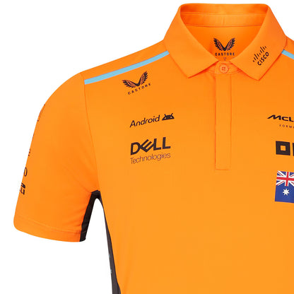 McLaren Kids Oscar Piastri Polo Shirt Autumn Glory Phantom 2024 - RP Teamwear