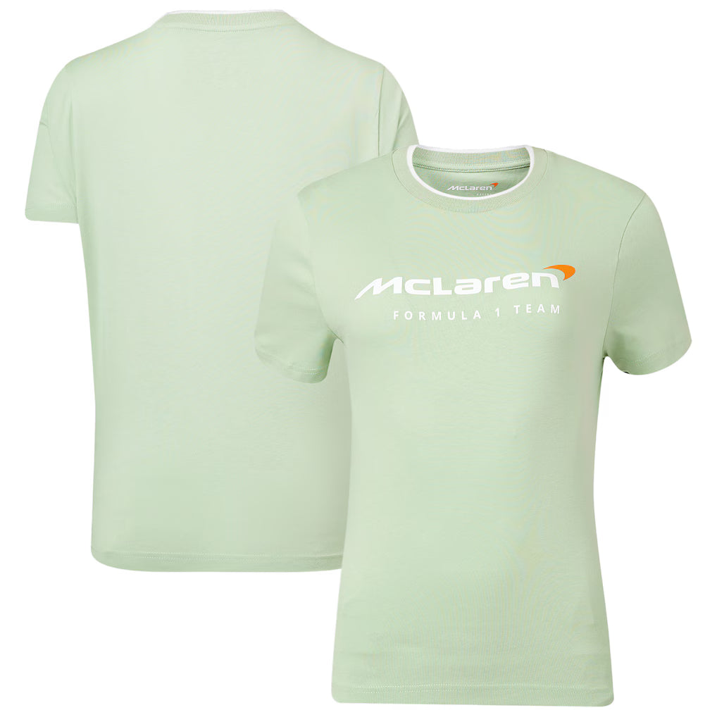 McLaren Women's Core Essentials T-Shirt Smoke Green 2025 - Fanwear