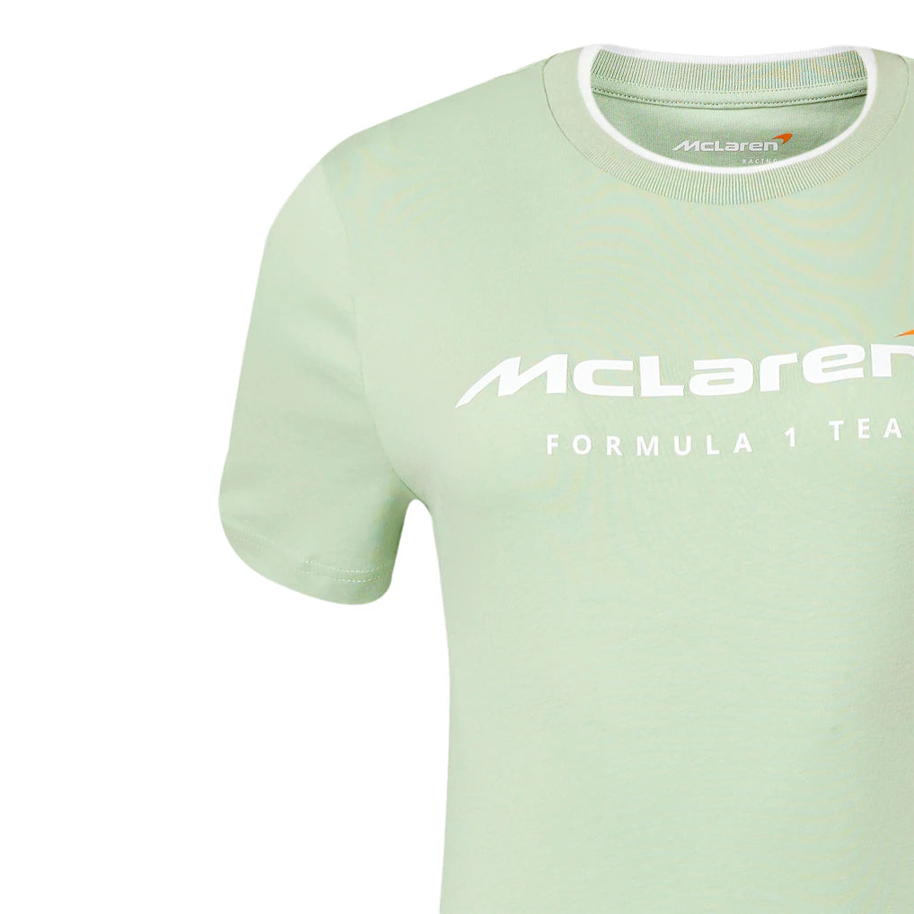McLaren Women's Core Essentials T-Shirt Smoke Green 2025 - Fanwear