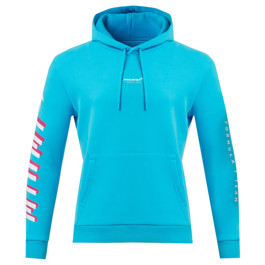 Mclaren Men's Miami Neon Logo Hoodie Vice Blue 2022-Fanwear