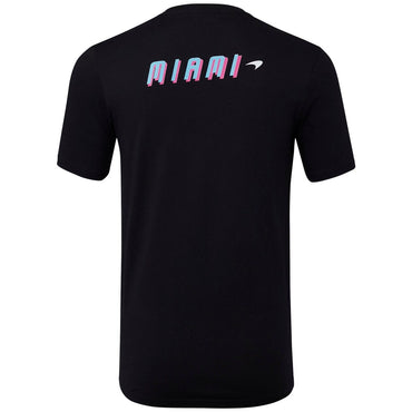 Mclaren Women's Miami Neon Logo T-Shirt Black 2022-Fanwear