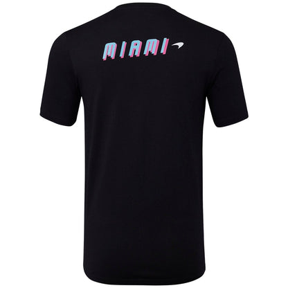 Mclaren Women's Miami Neon Logo T-Shirt Black 2022-Fanwear