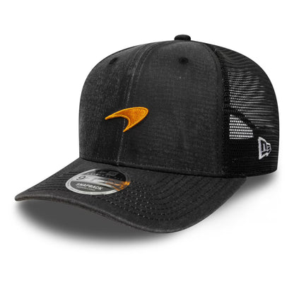Mclaren Men's Washed Trucker Cap Black 2025-Fanwear