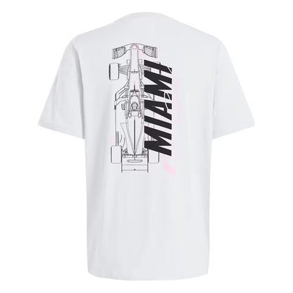 Adidas Men's Special Edition Miami Speed T-Shirt White 2026 - Fanwear