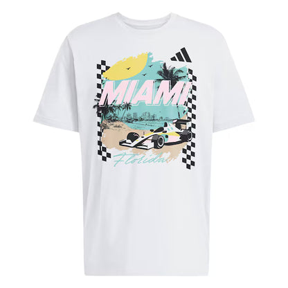 Adidas Men's Special Edition Miami T-Shirt White 2026 - Fanwear