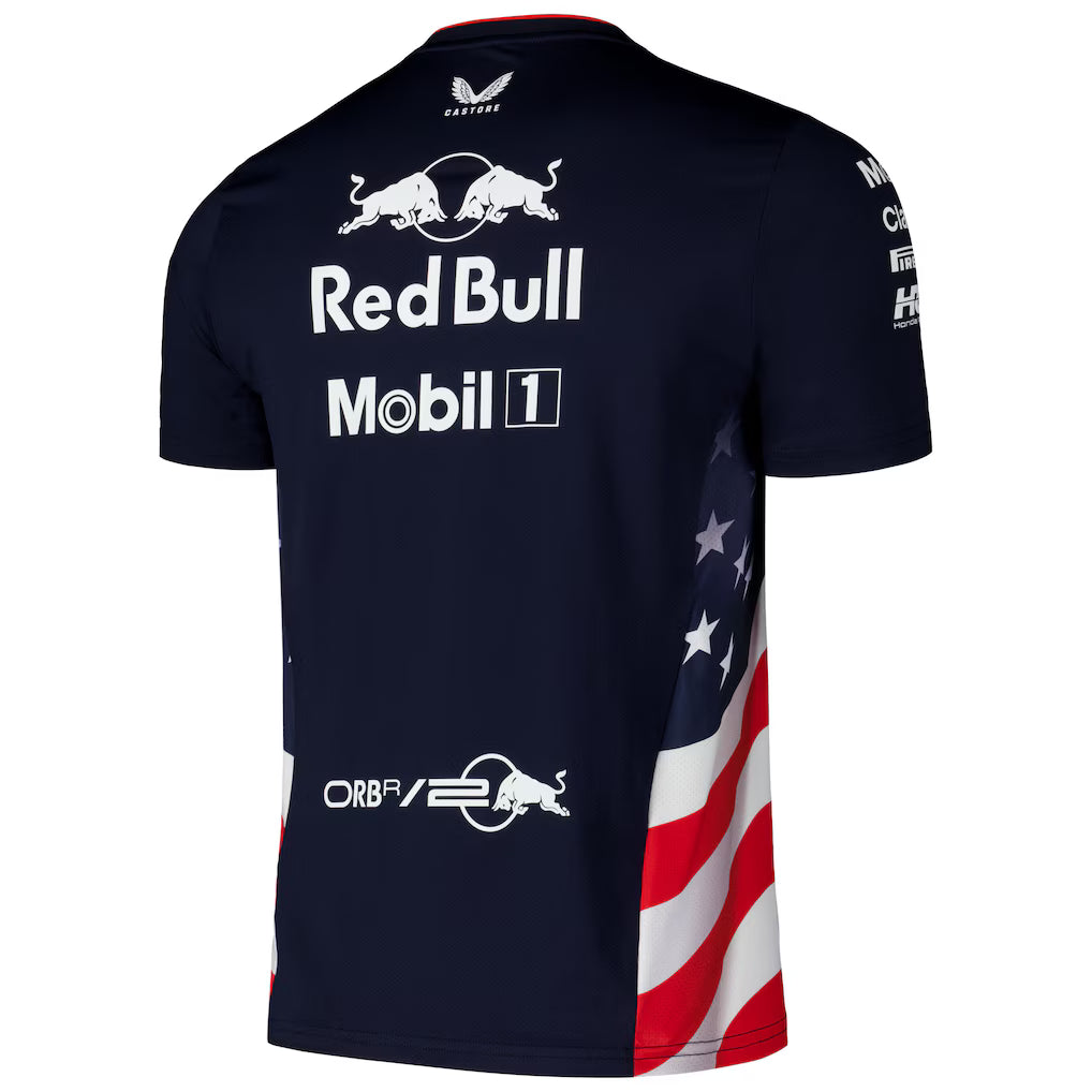 Red Bull Racing Men's Special Edition America Race Team T-Shirt Night Sky 2024-RP Teamwear