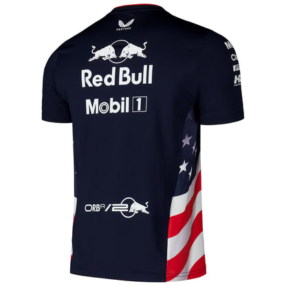 Red Bull Racing Men's Special Edition America Race Team T-Shirt Night Sky 2024-RP Teamwear