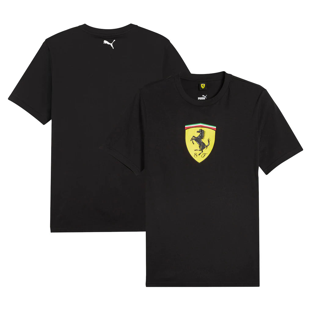 Scuderia Ferrari Kids Large Shield T-Shirt Black 2023-Fanwear