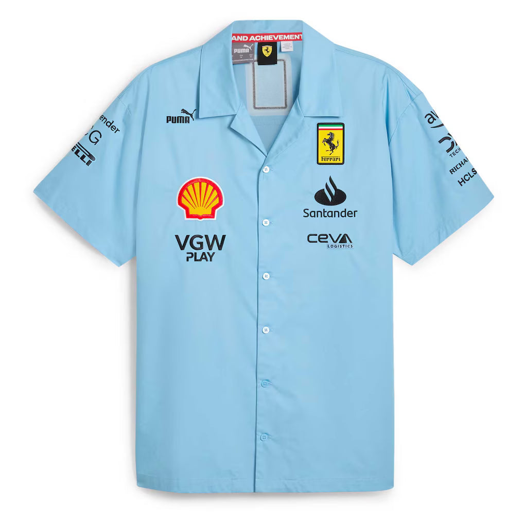 Scuderia Ferrari Special Edition Team Miami Shirt Lazor Blue 2024-RP Teamwear