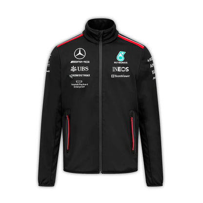 Mercedes-AMG Petronas Formula 1 Team Men's Softshell Jacket Black 2024-RP Teamwear