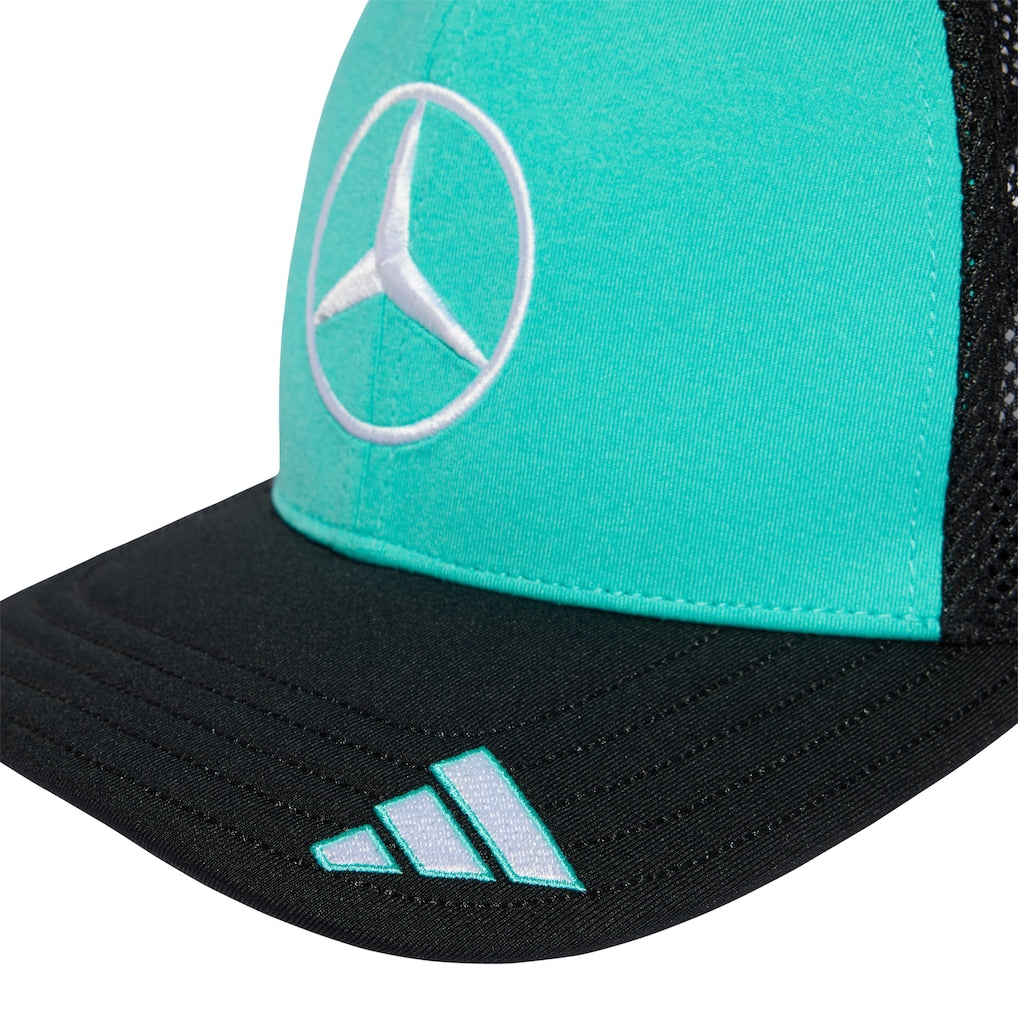 Mercedes Men's Special Edition Vegas Trucker Cap Teal Black 2025 OSFM-RP Teamwear