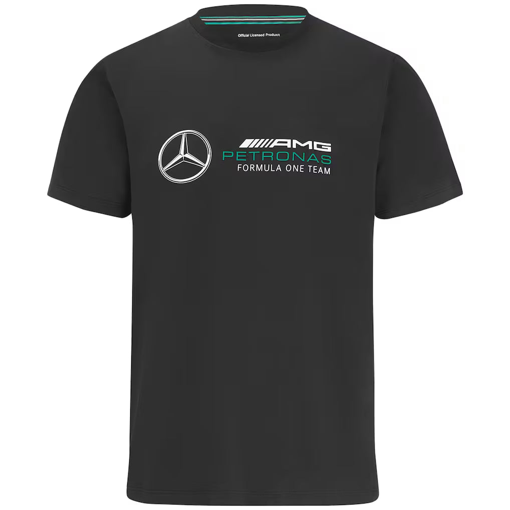 Mercedes-AMG Petronas Motorsport Mens Large Logo T-Shirt 2020 Black - Fanwear