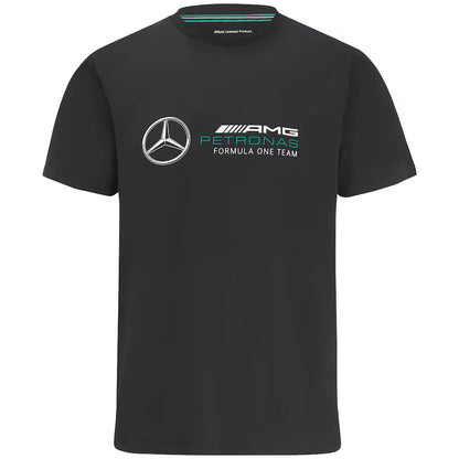 Mercedes-AMG Petronas Motorsport Mens Large Logo T-Shirt 2020 Black - Fanwear
