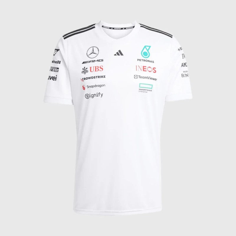 Mercedes Men's Team Driver Jersey White 2025-RP Teamwear