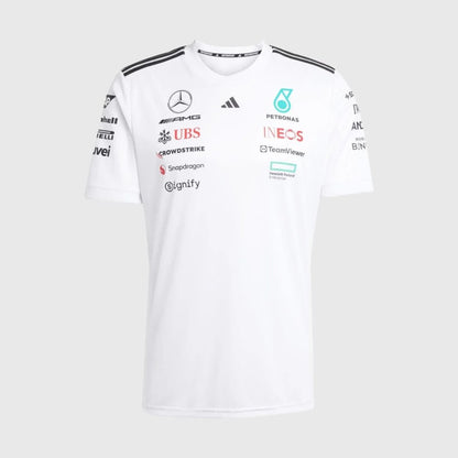 Mercedes Men's Team Driver Jersey White 2025-RP Teamwear