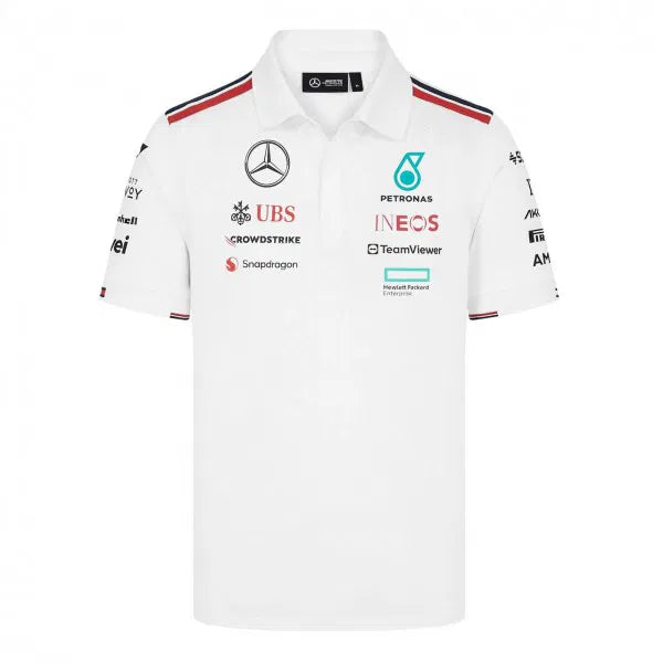 Mercedes-AMG Petronas Formula 1 Team Men's Team Polo White 2024-RP Teamwear