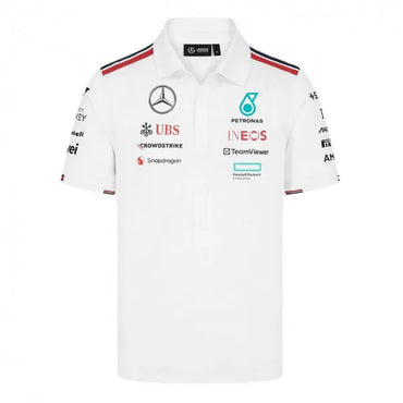 Mercedes-AMG Petronas Formula 1 Team Men's Team Polo White 2024-RP Teamwear
