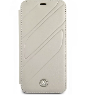 Mercedes iPhone 8 Plus Booktype Case - New Organic I Genuine Leather - Crystal Grey