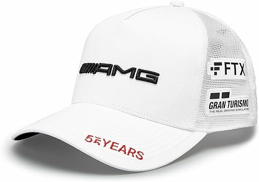 Mercedes-AMG Petronas Formula 1 Team Lewis Hamilton Driver Trucker Cap Amg White 2022-RP Teamwear