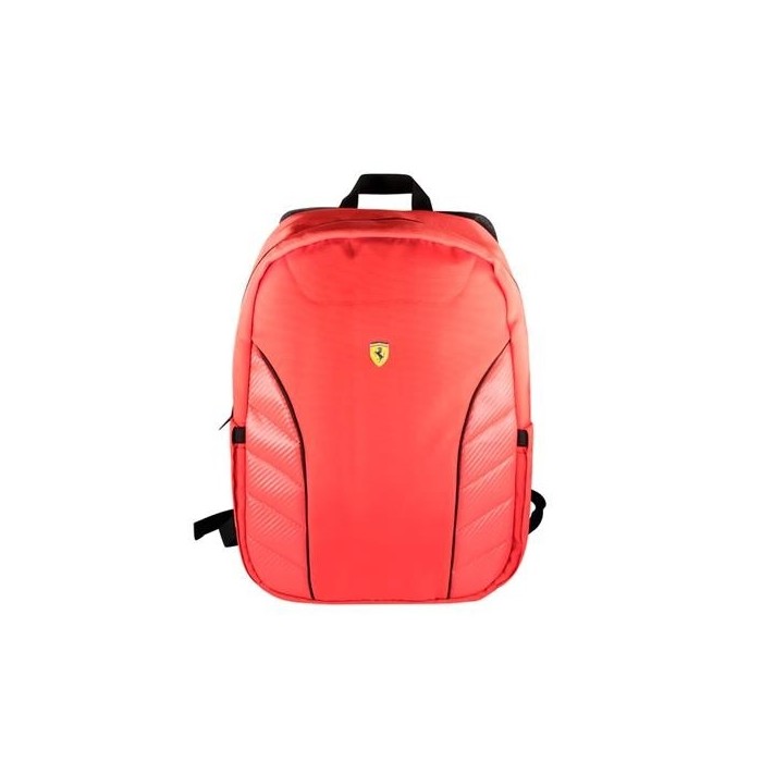 Scuderia Ferrari Nylon Carbon Finish Red Backpack